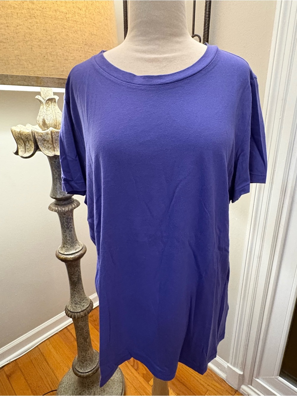 GAP Women's 100% Cotton Short Sleeve Tee in Purple - *XL TALL* (EUC)